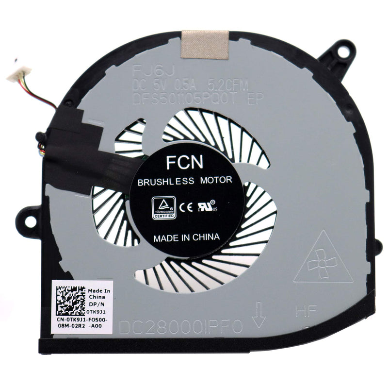  [AUSTRALIA] - Deal4GO GPU Cooling Fan TK9J1 0TK9J1 DC28000IPF0 (Right Side Fan) Replacement for Dell XPS 15 9570 Precision 5520 5530 Graphics Cooler GPU Fan (RIGHT Side Fan)