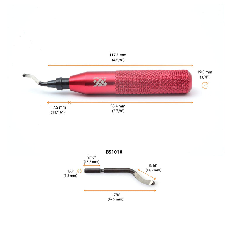 AFA Tooling Deburring Tool with a Blade and 10 High-Speed Steel BS1010 Rotary Burr Removal Blades Tool + BS1010 blades - LeoForward Australia