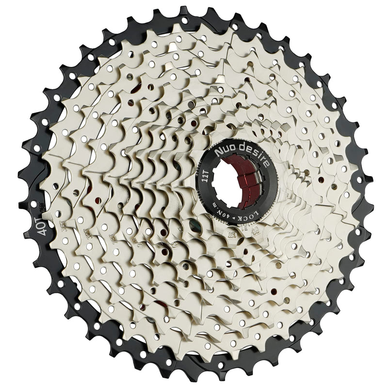  [AUSTRALIA] - Nuo desire 11 Speed Cassette,11-40T,11-42T,11-46T,11-50T,Cassettes 11 Speed,Compatible Shimano and Sram Standard HG Hub for Mountain Bike Road Bicycle 11 Speed-11-40T-Silver