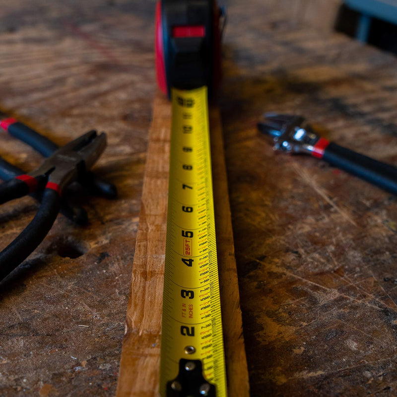  [AUSTRALIA] - Fuller Tool 750-5025 25 Feet Heavy Duty XL Tape Measure, Retractable Measuring Metric Tape