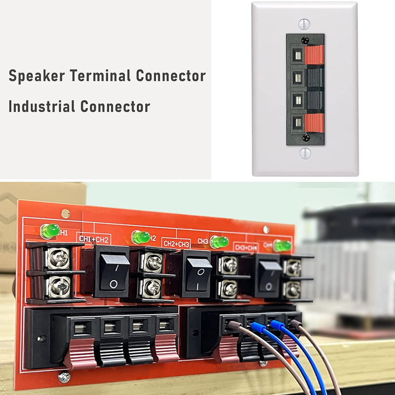  [AUSTRALIA] - Fielect 2pcs WP12-03 Speaker Spring Connection Clip 12 Way Terminals Strip Block Jointing Clamp Test Clip Jack Socket Push Release Connector