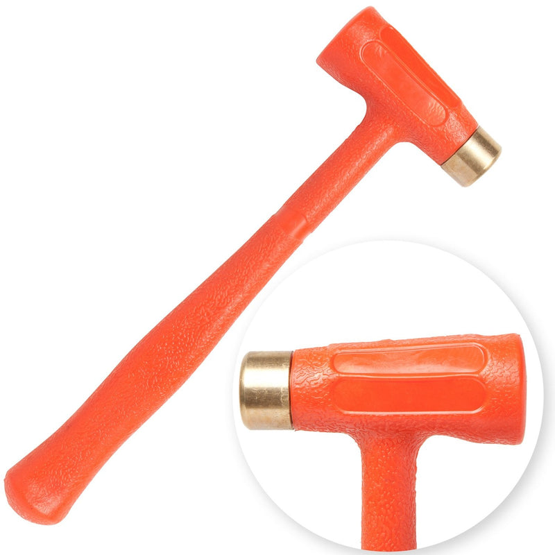  [AUSTRALIA] - Dead Blow Hammer - 1.5lb Dual Head Brass Tip, TuffMan Tools