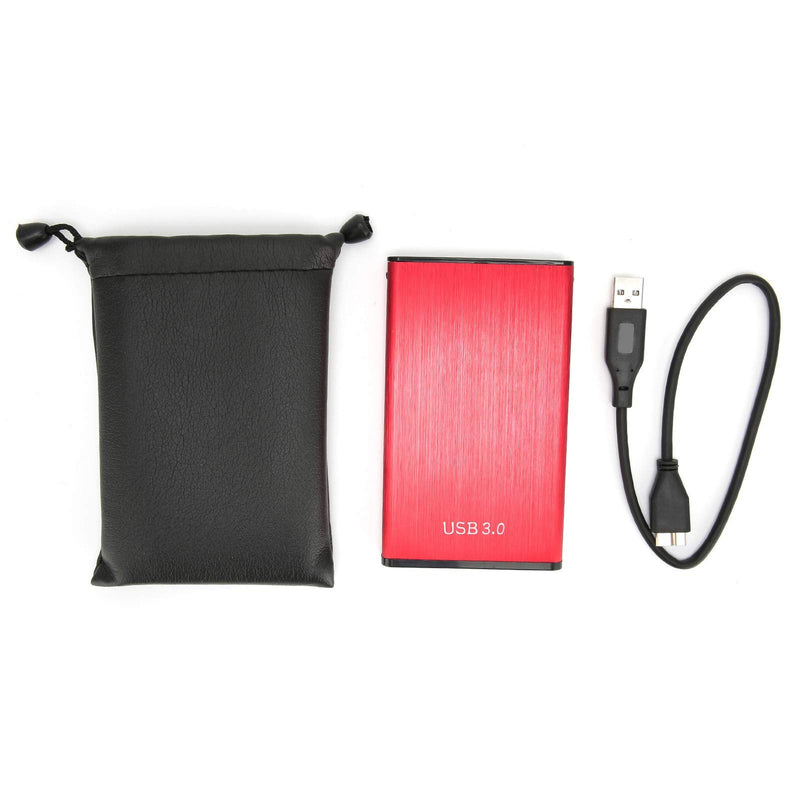  [AUSTRALIA] - Portable External Hard Drive,USB 3.0 Mobile Hard Drive,Hard Drive External Storage for PC, Laptop,Red(250GB) 250GB