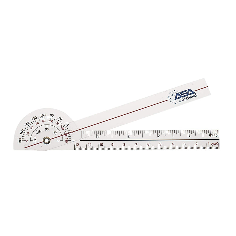  [AUSTRALIA] - ASA Techmed 6pcs 360° 12/8/6 Inch Medical Spinal Goniometer Angle Protractor Angle Ruler