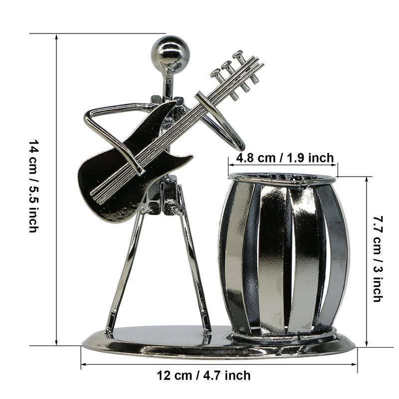 Guitar Pen Holder Creative Desktop Accessories Multipurpose Metal Desk Pencil Holder For Gifts, Kids, Students, and Office Stationary - LeoForward Australia