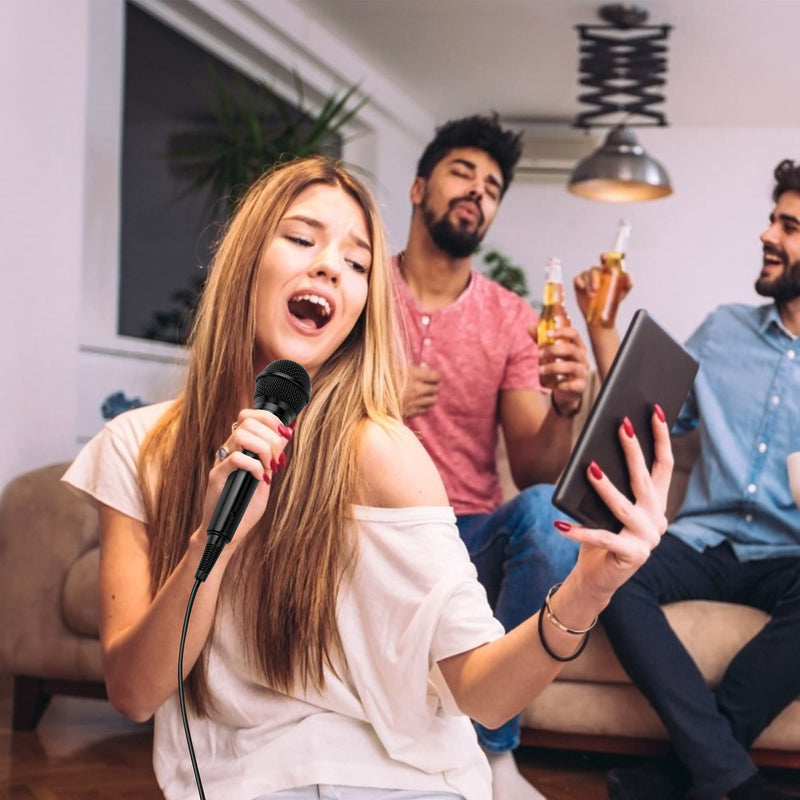  [AUSTRALIA] - Shinco Handheld Microphone, Dynamic Cardioid Mic with 13ft Cable and ON/Off Switch, Ideally Suited for Speakers, Karaoke Singing Machine, Amp, Mixer