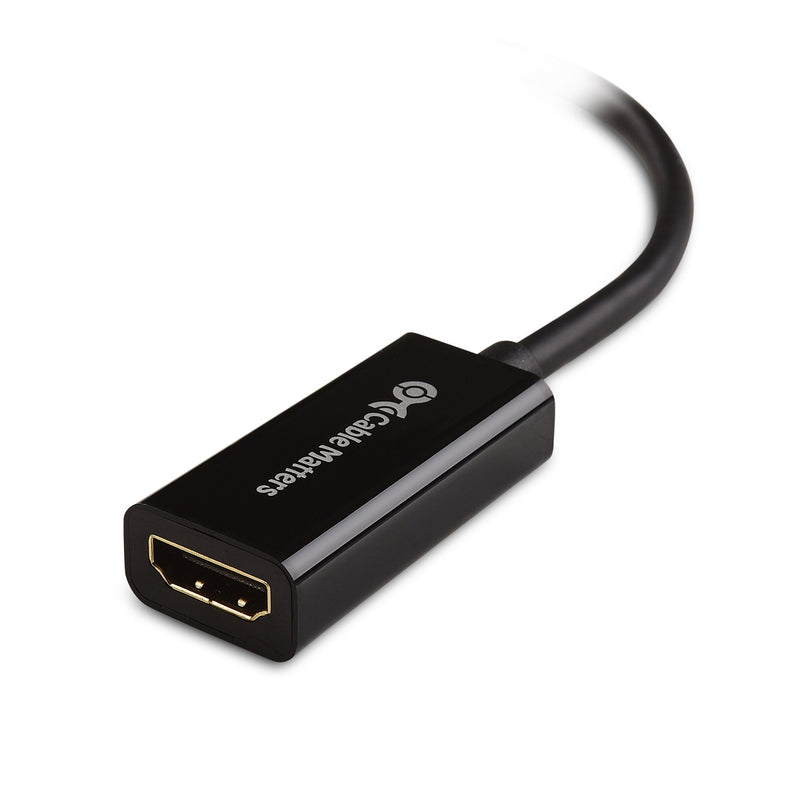 Cable Matters 4K Mini DisplayPort to HDMI 4K Adapter (Mini DP to HDMI Adapter) in Black - Thunderbolt and Thunderbolt 2 Port Compatible - LeoForward Australia