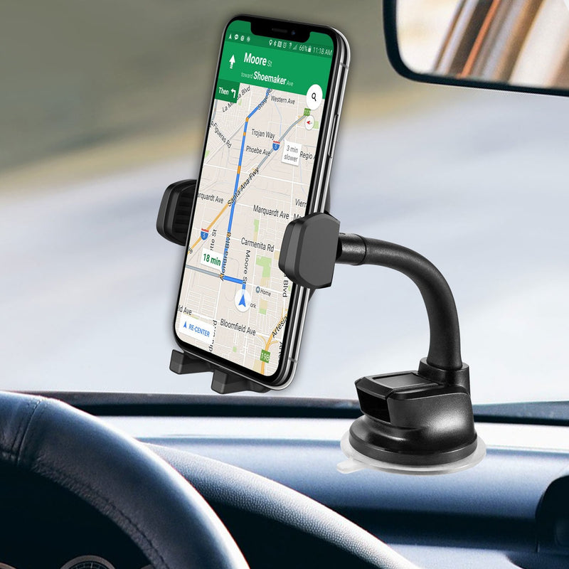  [AUSTRALIA] - Cellet Goose-Neck Dashboard & Windshield Mount Car Cradle Smartphone Holder Compatible for Motorola Moto Z3,Z3 Play,Z2 Play,Z Play Droid,Moto G6/G,e5 Play,E5 Plus,E4 Plus,G6 Play,X4,Z2 Force,Z Droid