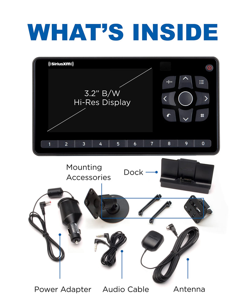  [AUSTRALIA] - SiriusXM - SXEZR1V1AZ1 Satellite Radio with Vehicle Kit, Easy to Install, Enjoy SiriusXM in Your Car and Beyond with This Dock and Play Radio for as Low as $5/Month + $60 Service Card with Activation