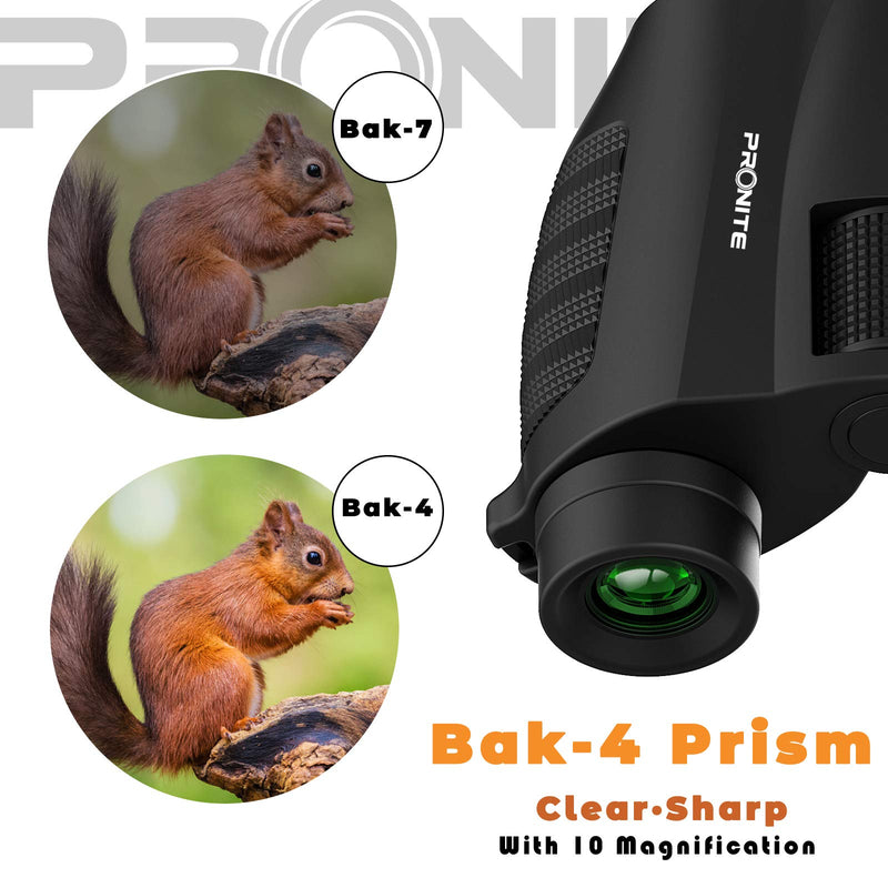  [AUSTRALIA] - Compact Binoculars Telescope for Adults PRONITE - 10x25 HD Small Binoculars for Bird Watching with HD BAK-4 Prism FMC Lens,Powerful Binoculars for Hunting, Outdoor Sport Games, Traveling and Concert