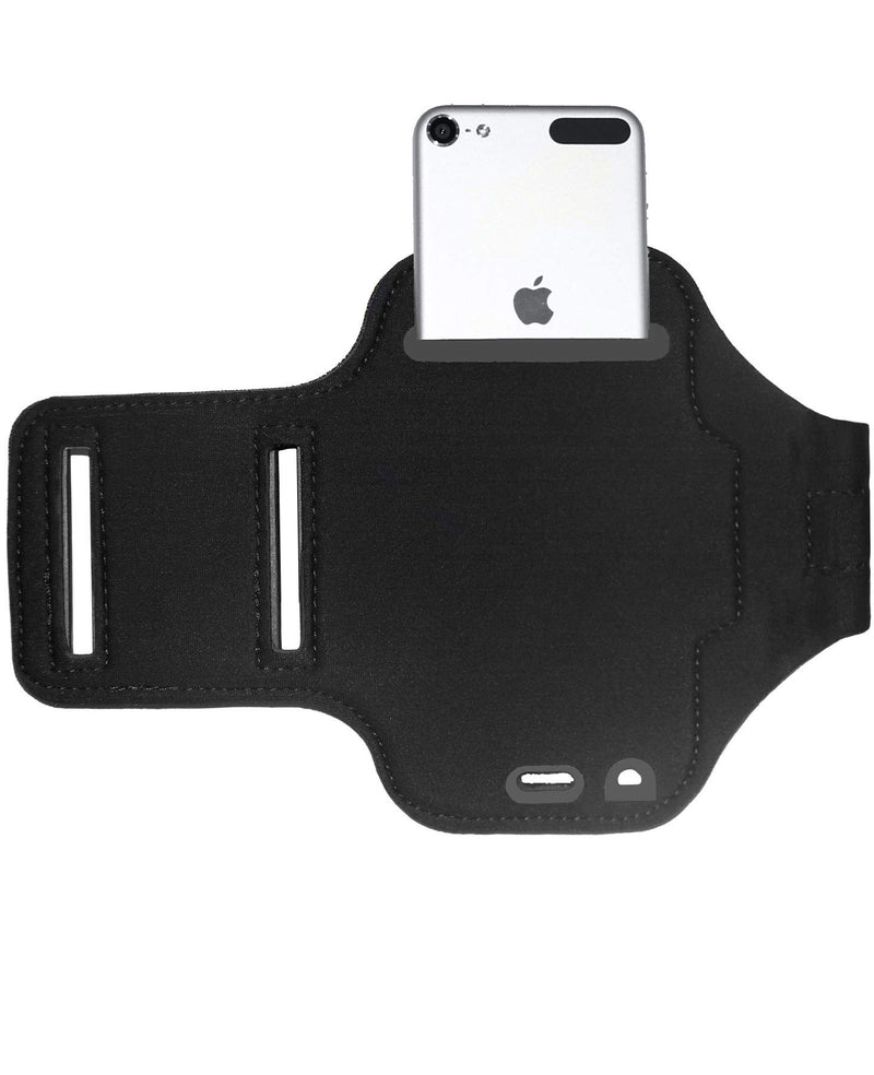 i2 Gear Running Exercise Armband for iPod Touch 7th, 6th and 5th Generation Devices with Reflective Border and Key Holder (Black) Black - LeoForward Australia