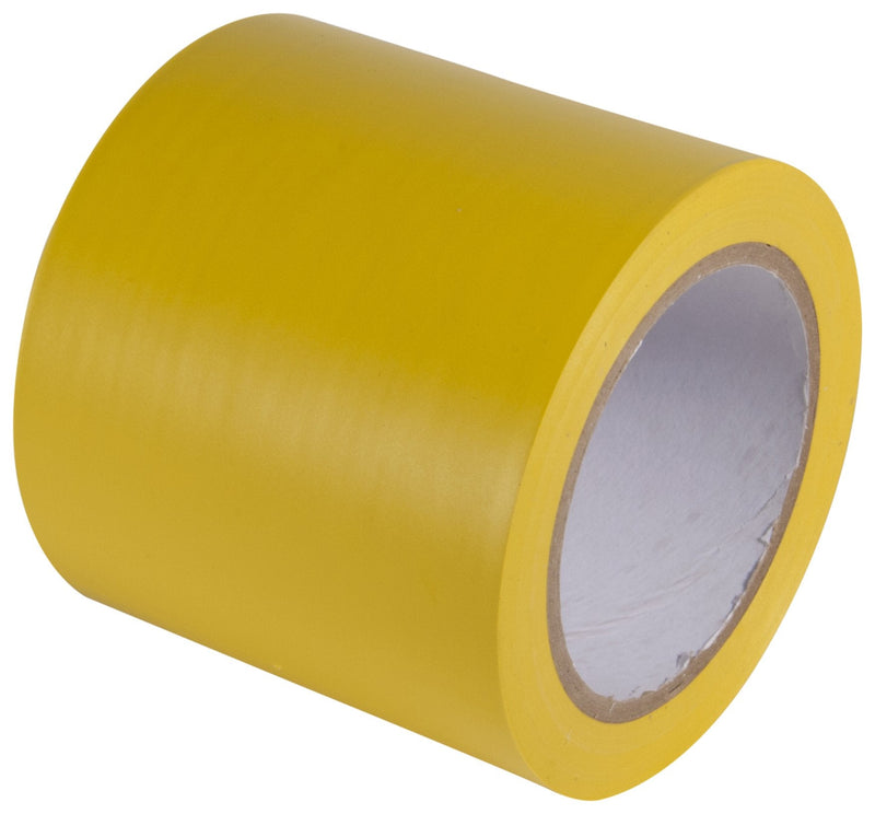  [AUSTRALIA] - Incom Manufacturing: PVC Vinyl Safety Aisle/Pipe Marking Conformable Durable Color Coding Abrasion Resistant Tape, 4 inch x 108 ft, Safety Yellow - Ideal for Walls, Floors, Equipment (PST410) 4 Inches x 108 Feet