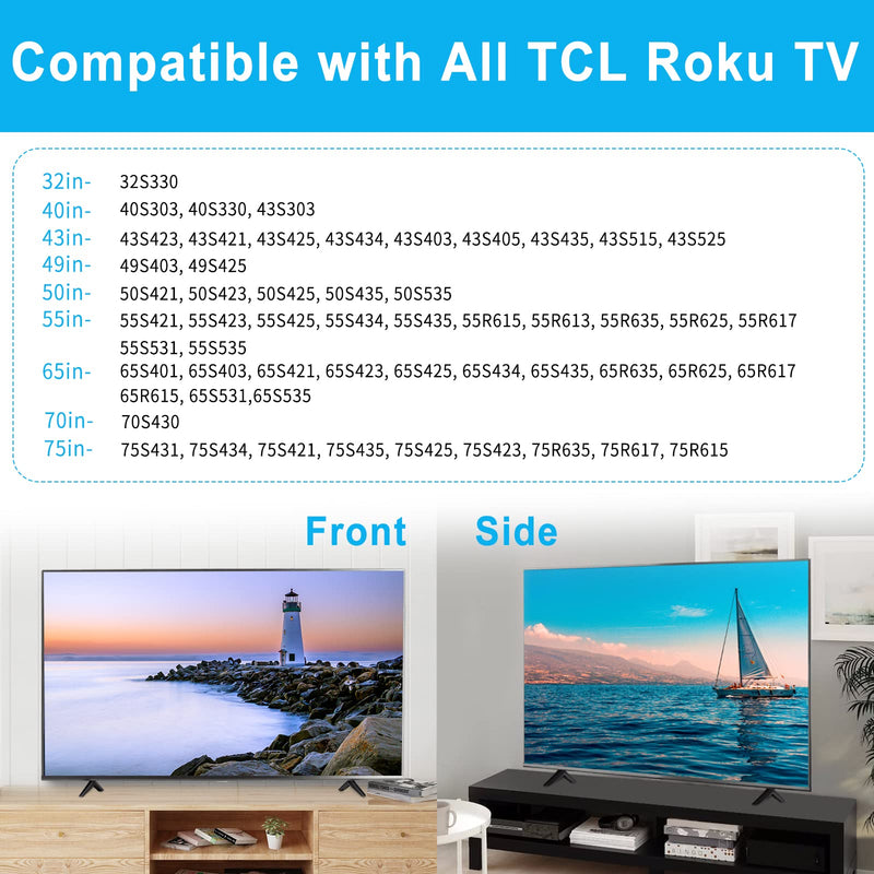  [AUSTRALIA] - TV Stand Base TV Legs Compatible with TCL 32 40 43 49 50 55 75 Inch 4K UHD HDR Roku Smart TV, TV Stand Legs for TCL TV Model 32S330, 40S303, 43S423, 49S403, 50S425, 55S421, 65S425, 75S435