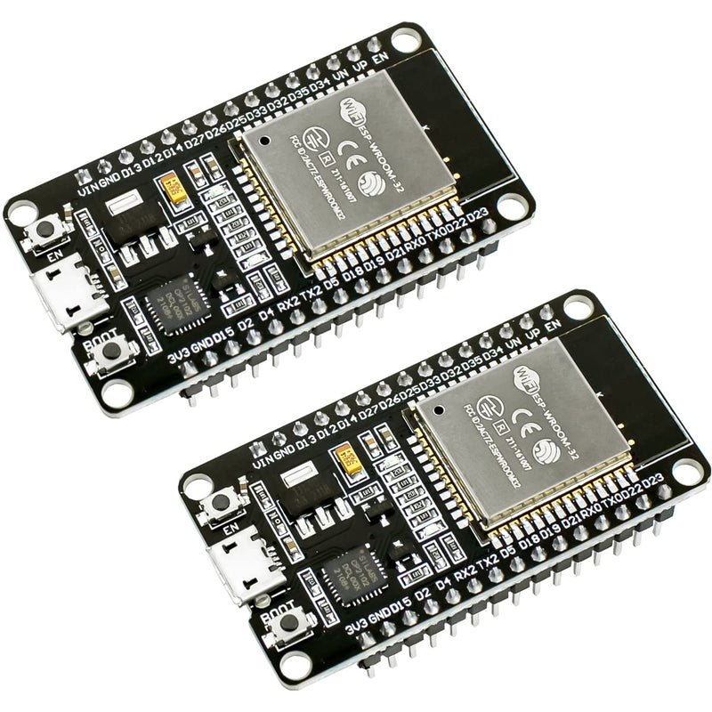  [AUSTRALIA] - Hosyond 2Pack ESP32 ESP-32S ESP-WROOM-32 Development Board CP2102 Chip Dual Core Microcontroller Compatible with Arduino
