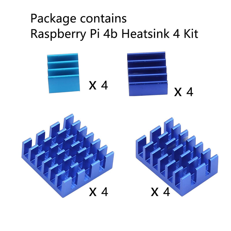 Raspberry Pi 4b Heatsink, Raspberry Pi Heatsink Aluminum Heatsink with Thermal Conductive Adhesive Tape for Raspberry Pi 4 Model B - LeoForward Australia