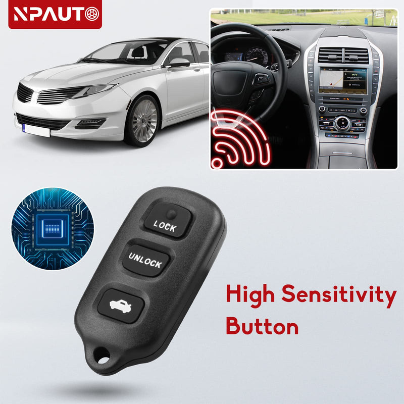  [AUSTRALIA] - NPAUTO Key Fob Replacement, Fits for Toyota Camry 2002 2003 2004 2005 2006, Toyota Solara 2002 2003 - Keyless Entry Remote Control Car Key Fobs, GQ43VT14T