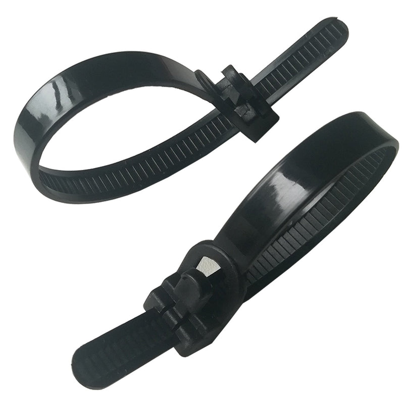  [AUSTRALIA] - [50 Pieces] Reusable Cable Ties, Canwn Nylon Heavy Duty Zip Ties Mini Flexible Cable Tidies Slipknot Straps(Black) Black