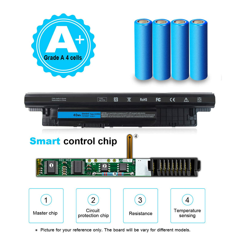  [AUSTRALIA] - 40Wh XCMRD 14.8V Battery for Dell Inspiron 15 3000 Series 3542 3543 3521 3537 3531 3541 17 3721 3737 15R 5537 5521 17R 5737 5721 14 3421 3437 3443 14R 5421 Latitude 3540 3440 P28F P40F FW1MN 4WY7C