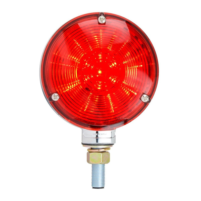  [AUSTRALIA] - GG Grand General 77611 4 inches Double Faced Star 48 LED Sealed Pedestal Light with Amber Lens Red/Red