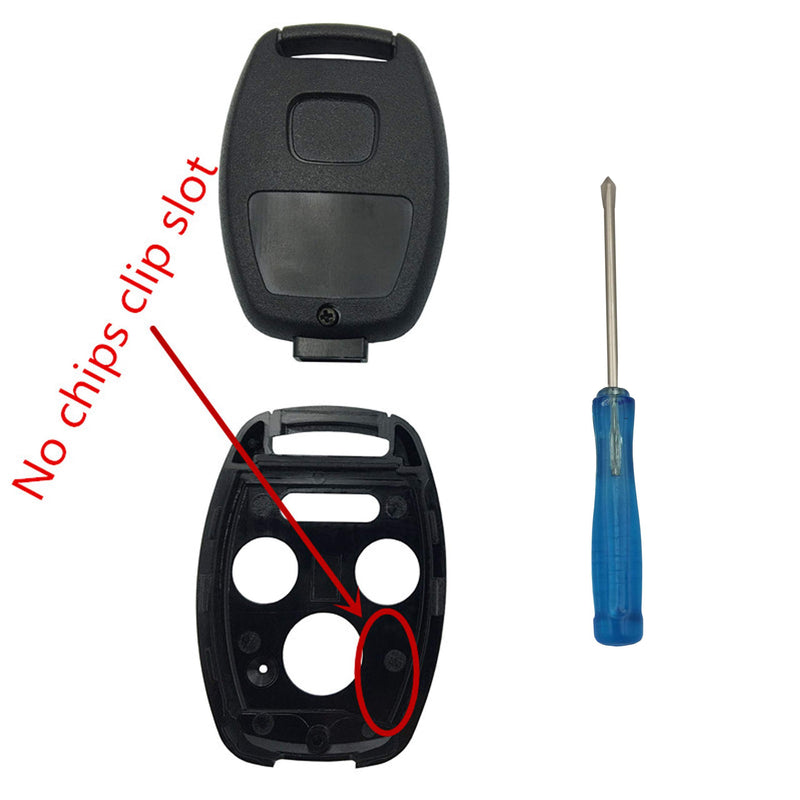  [AUSTRALIA] - 3+1 Buttons Replacement for Keyless Entry Remote Honda Key Fob Case Fit For Honda 2008-2012 Accord 2006-2013 Civic EX 2009-2015 Pilot Fit For Honda 2008-2012 Accord 2006-2013 Civic EX 2009-2015 Pilot 1 Black