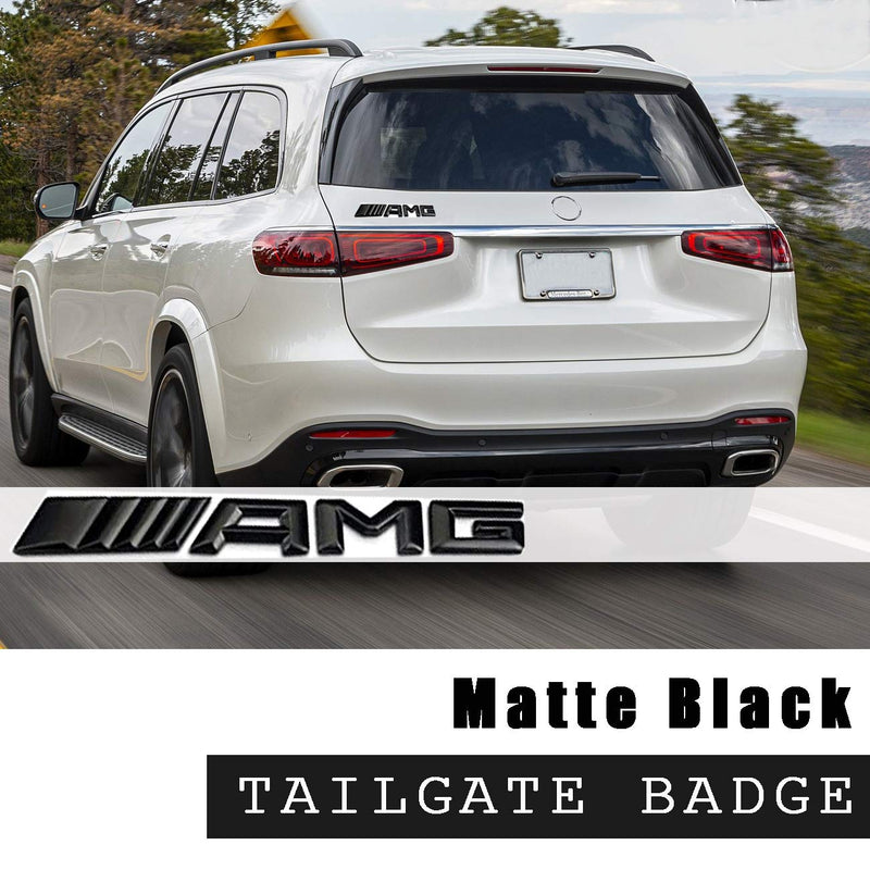 KENPENRI Rear AMG Emblems Compatible with Mercede-Ben 2014-2016, 3D Decal Nameplate Car Decal Logo Badge Sticker - Matte Black Rear Embelms 14-16 - LeoForward Australia