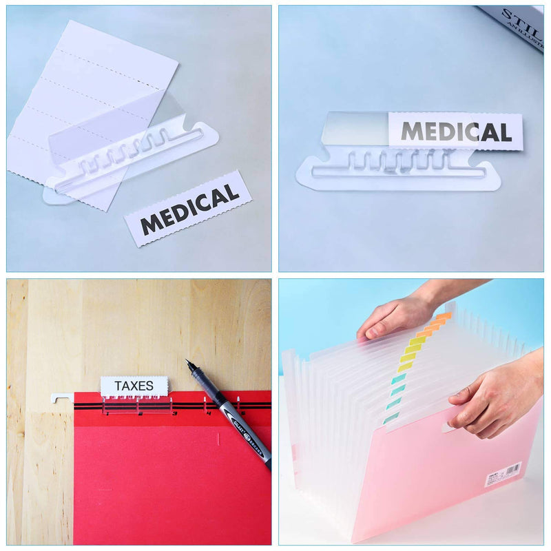  [AUSTRALIA] - File Folder Tabs, Paxcoo 50 Sets Hanging File Folder Labels Tabs and Inserts for Hanging Folders