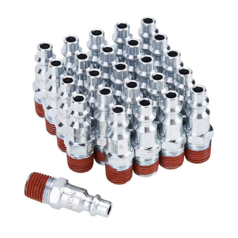  [AUSTRALIA] - SUNGATOR 1/4-Inch NPT Male Industrial Air Plug, Pneumatic Plugs (25-Pack)