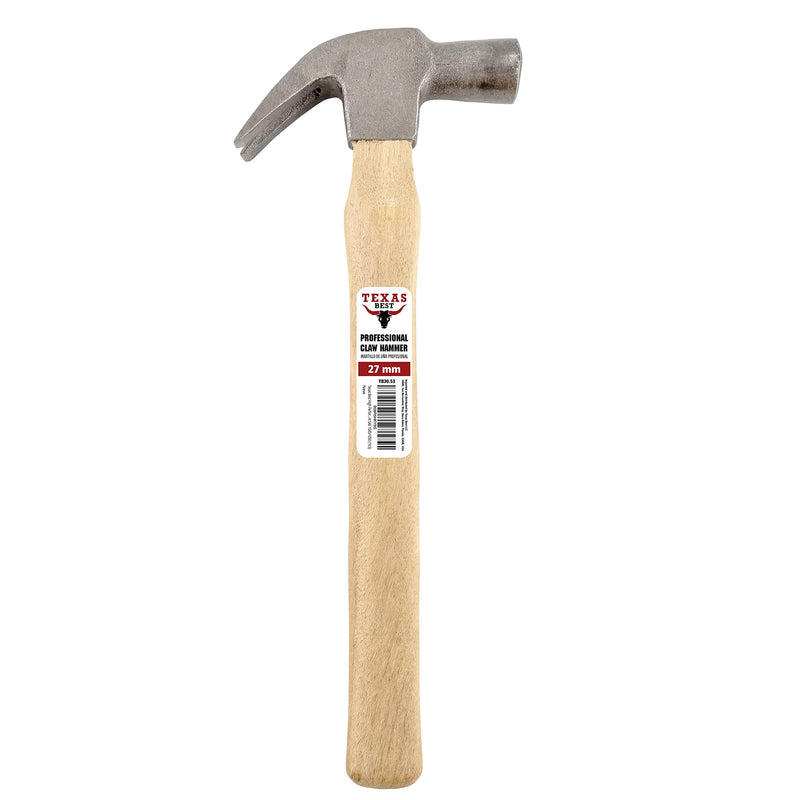  [AUSTRALIA] - Texas Best High Performance Wood Handle Claw Old Fashioned Style Hammer | Tempered & Forged Steel (Polish Finish) 100% Compliant SAE 1045 / 1050 (19.5) 19.5 ounces