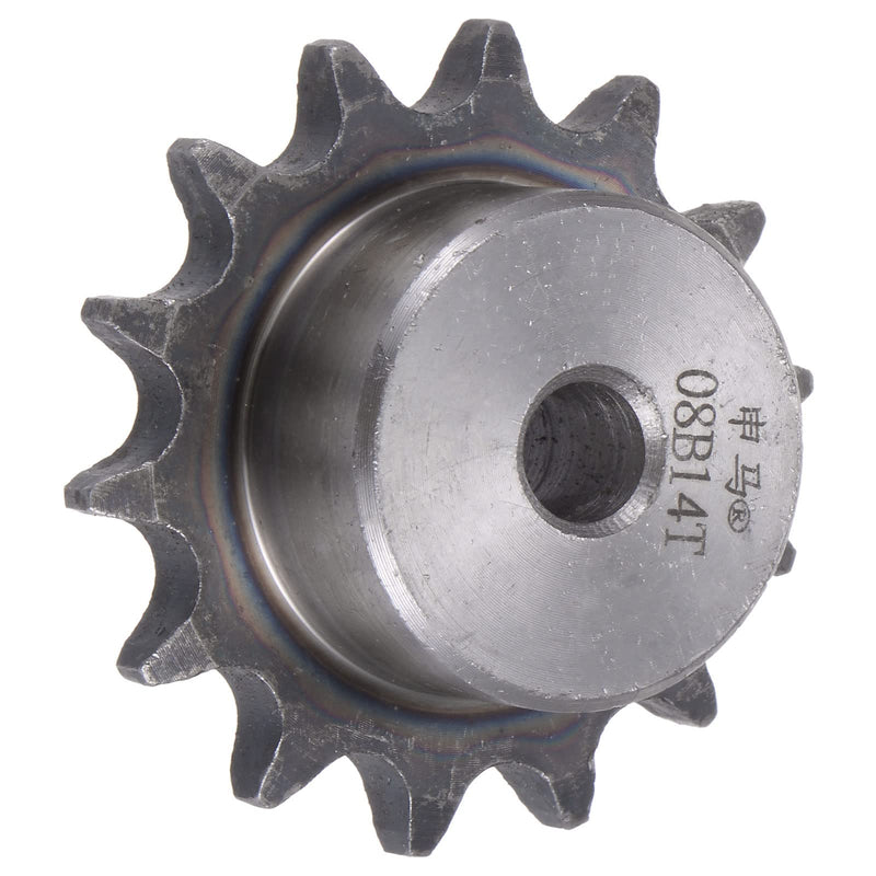  [AUSTRALIA] - uxcell 14 Teeth Sprocket Type B Single Strand 1/2" Pitch, 10mm Bore A3 Carbon Steel for ISO 06B 61mm