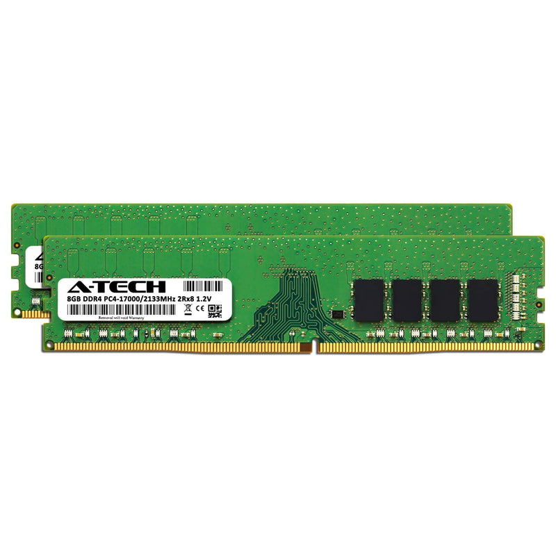  [AUSTRALIA] - A-Tech 16GB (2x8GB) DDR4 2133MHz DIMM PC4-17000 UDIMM Non-ECC 2Rx8 1.2V CL15 288-Pin Desktop Computer RAM Memory Upgrade Kit 8GB x 2 | (16GB Kit)