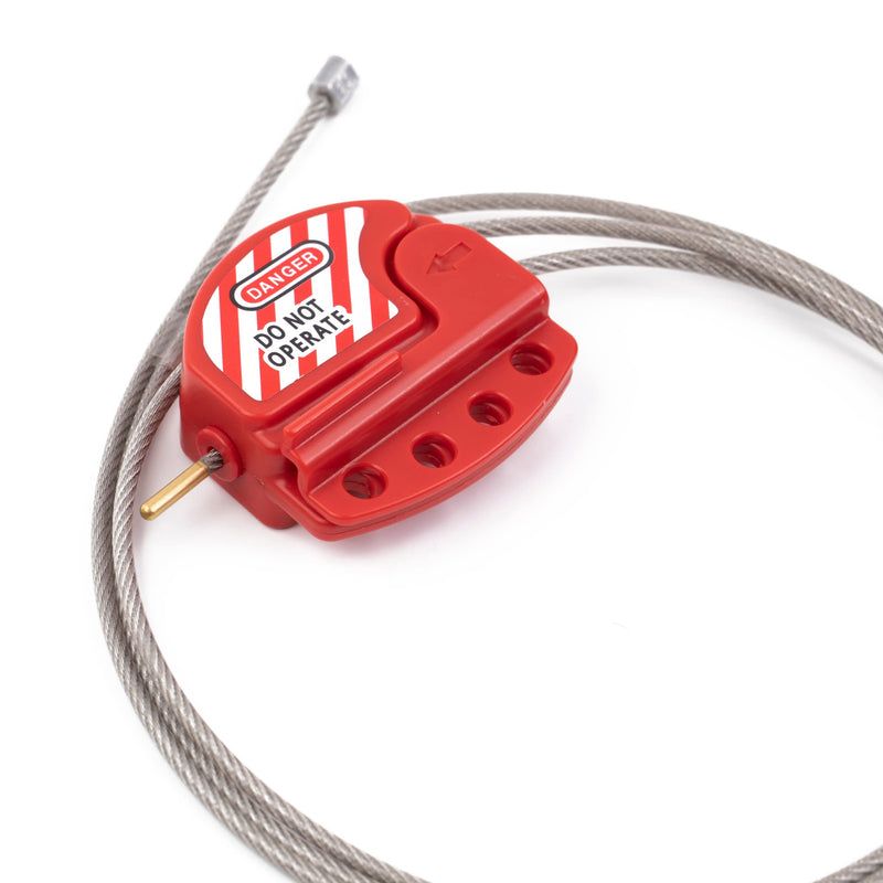  [AUSTRALIA] - TRADESAFE Lockout Tagout Cable Lock, 6 feet, Adjustable Steel Cable Lock Out, Vinyl Coating, OSHA Compliant, Premium Grade