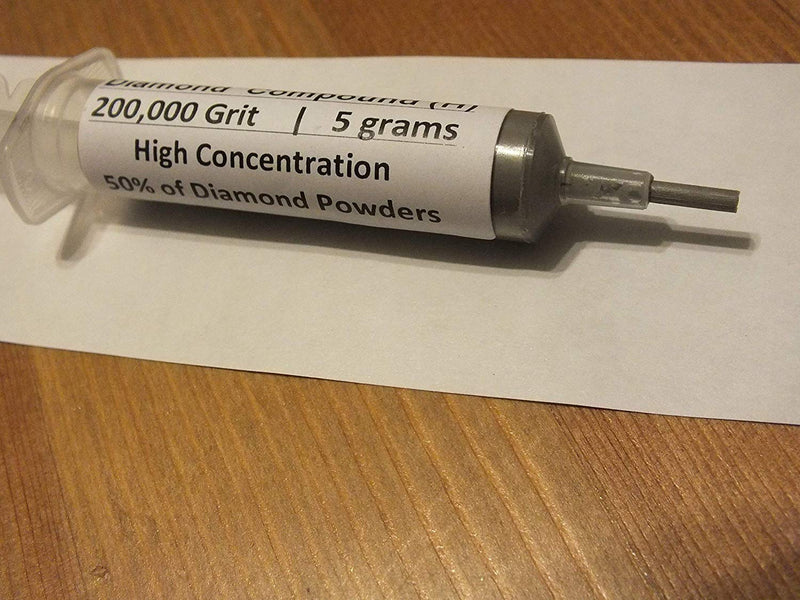  [AUSTRALIA] - TechDiamondTools Diamond Polishing Compound Polishing Paste 200,000 Grit 0-0.1 Microns for Marble Glass Metal Rock Jewelry Resin Silver Chrome Gemstone with High Concentration Diamond Powder USA Made 200,000 grit / 0 - 0.1 microns