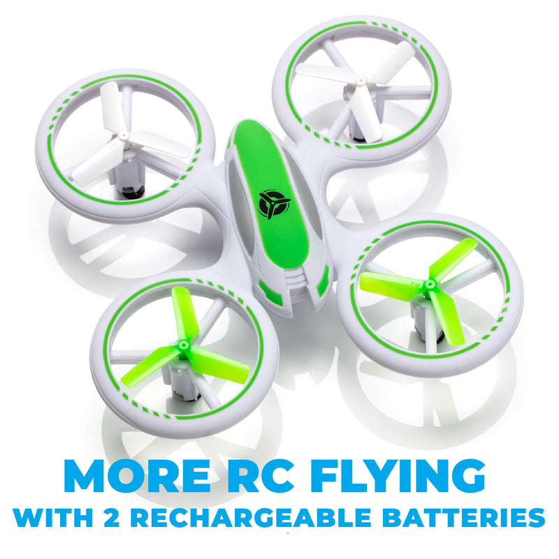  [AUSTRALIA] - Force1 UFO 3000 LED Mini Drone for Kids - Remote Control Drone, Small RC Quadcopter for Beginners with LEDs, 360 Flips, 4-Channel Remote Control, 2 Speeds, and 2 Drone Batteries