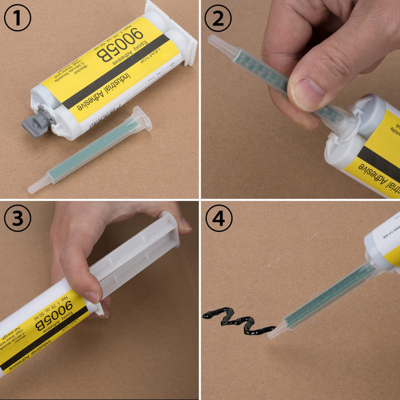  [AUSTRALIA] - PAGOW 25Pcs 3.3 Inch Epoxy Mixing Nozzle Adhesive Cartridges Gun Applicator Static Mixer Tip for 50ml/1.7oz (1:1/1:2ratio) 16 Element