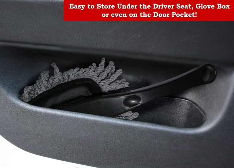 [AUSTRALIA] - DOKO-IN Super Soft Microfiber Car Dash Duster, Car Interior Cleaning and Home Use Dusting Brush, Chamois Cloth Included - 1 Year Warranty