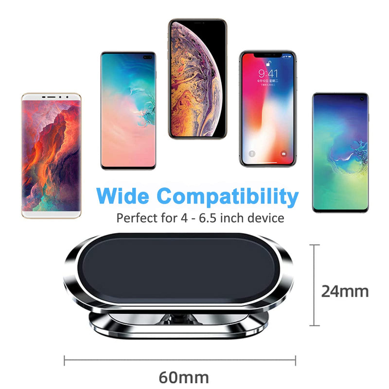  [AUSTRALIA] - 360degree Rotating Magnetic Car Phone Holder, Magnetic Phone Mount for Car,Multifunctional Lazy Desktop Magnet Holder, Suitable for IPhone, Huawei, Samsung and Other Devices Upgrade Silver