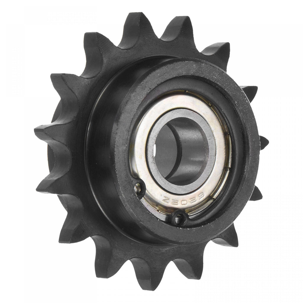  [AUSTRALIA] - uxcell #40 Chain Idler Sprocket, 15mm Bore 1/2" Pitch 15 Tooth Tensioner, Black Oxide Finished C45 Carbon Steel with Insert Double Bearing for ISO 08A Chains