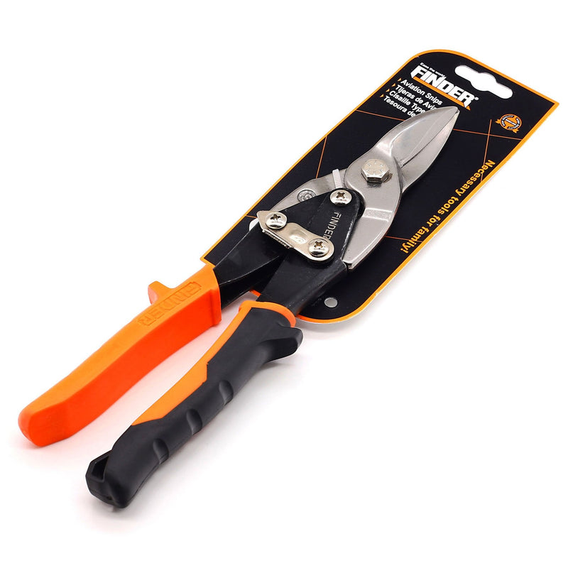  [AUSTRALIA] - Finder 10'' Straight Cut Aviation Snips, Scissors for Cutting Hard Material, Metal Sheet Cutter