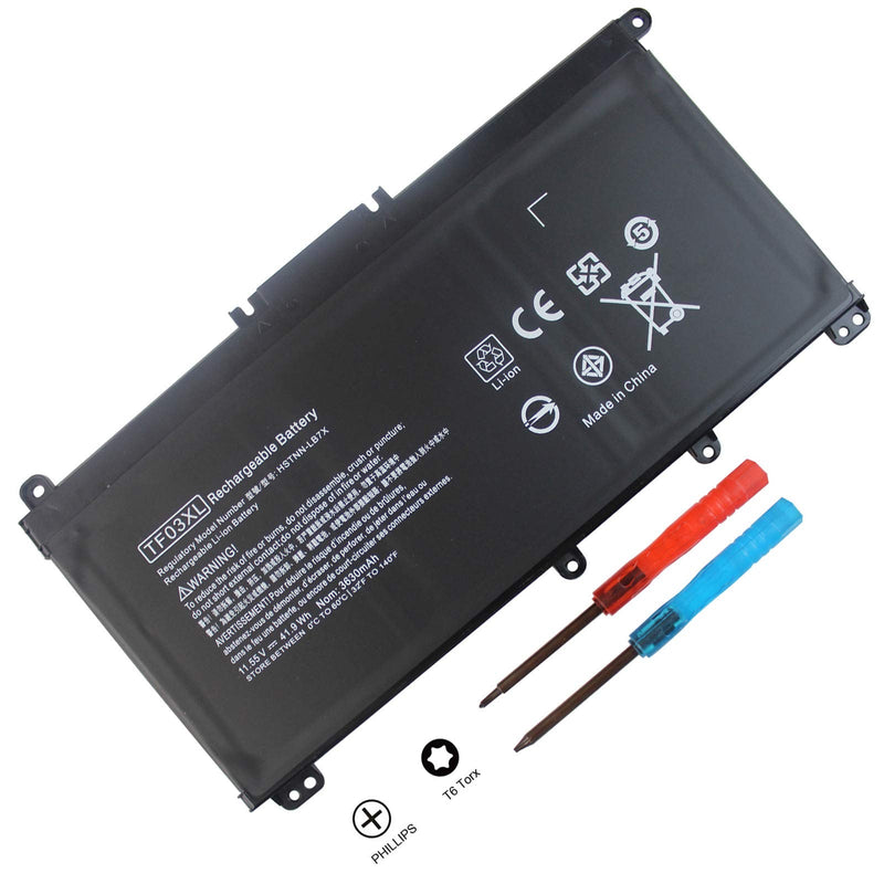  [AUSTRALIA] - TF03XL Battery Laptop 920070-855 920046-421 11.5V 41.9Wh for HP Pavilion x360 15-CC 15-CD 15-CK 17-AR 15-CD0XX 15-CC023CL 17-AR050WM 15-CK0XX 17-AR050WM 17-AR007CA 14-BF 14-BF040WM 14-BK000 HSTNN-IB7Y