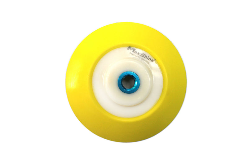  [AUSTRALIA] - Maxshine 6 inches/Dia:150mm,Thread: 5/8" Rotary Polisher Backing Pad-Yellow PU Hook & Loop Face Dia:150mm /6"