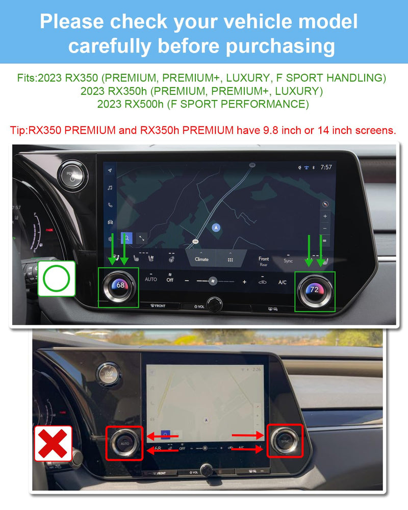  [AUSTRALIA] - WEIPIN 14" Car Screen Protector 【Smooth as Silk】 for 2023 Lexus RX350/RX350h/RX500h Accessories GPS Navigation Touchscreen Tempered Glass Compatible with 2023 RX 350/350h/500h - HD Clear RX 14"-Clear