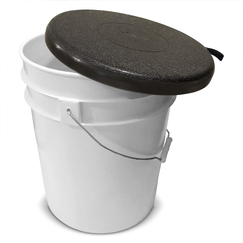  [AUSTRALIA] - Black Bucket Lid Seat for 5 gallon bucket by Bucket Lidz Black