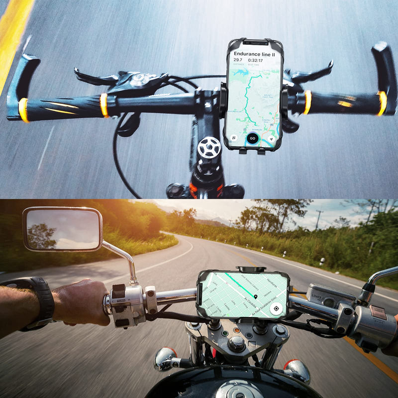  [AUSTRALIA] - Fintie Bike Phone Mount, 360° Rotation Universal Bicycle Motorcycle Cell Phone Handlebar Holder Cradle Compatible for iPhone 12/11 Pro Max/XR/XS Max/X, Samsung Galaxy, LG and Other 4"-7.2" Mobiles