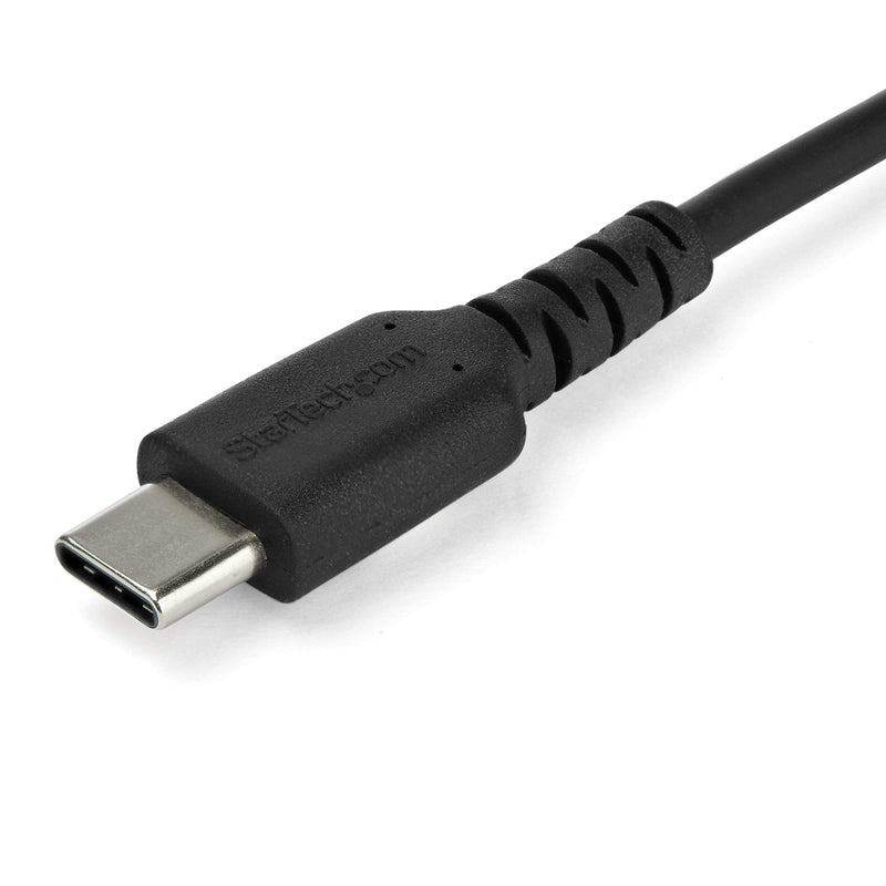  [AUSTRALIA] - StarTech.com 2m USB C Charging Cable - Durable Fast Charge & Sync USB 3.1 Type C to USB C Laptop Charger Cord - TPE Jacket Aramid Fiber M/M 60W - Samsung S10 S20 iPad Pro MS Surface (RUSB2AC2MB) Black