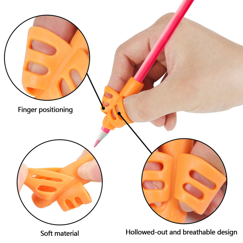  [AUSTRALIA] - 16 Pack Pencil Grips for Kids Handwriting, Pencil Holder for Kids, Handwriting Grip, Ergonomic Training Pencil Grips, Writing Tool for Toddlers, Preschoolers, Children 2 finger grip-A