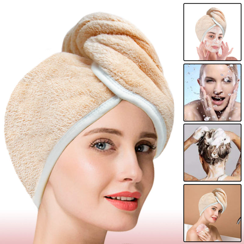  [AUSTRALIA] - XZP Microfiber Fast Dry Hair Towel Caps For Women Plush Hair Quick Drying Towels Hat Very Thick Hair Wrap Dries in 3 Minutes (3 colors of Velvet hair quick drying towel) 3 colors of hair quick drying towels