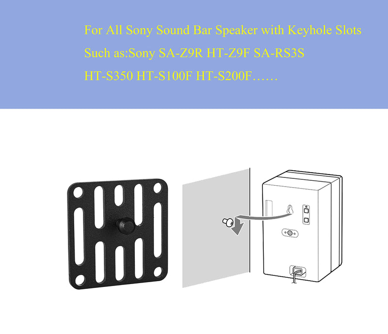  [AUSTRALIA] - MONSIATUG Wall Mount Brackets Sound Bar Mounting for Yamaha SR-C20A YAS-207 YAS-209 YAS-108 YAS-109 Soundbar Sony SA-Z9R SA-RS3S Speaker