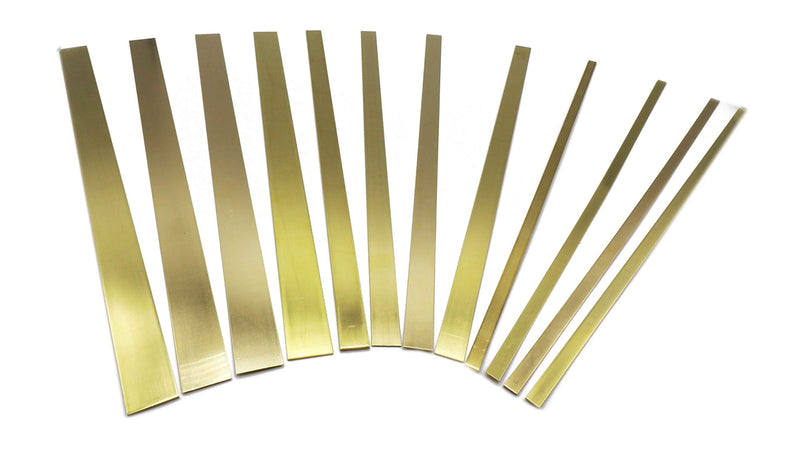 K & S Precision Metals 3407 Brass Strip.016 / .025 / .032 / .064 Thick Contains: 1/4, 1/2, 3/4 Wide, 12 Pieces per Pack, Made in The USA - LeoForward Australia