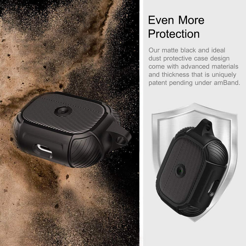 AirPods Pro Case, Full-Body Rugged Protective Cover, Resilient Shock Absorption Design, Durable Protective Case with Smooth Skin - Matte Black - LeoForward Australia