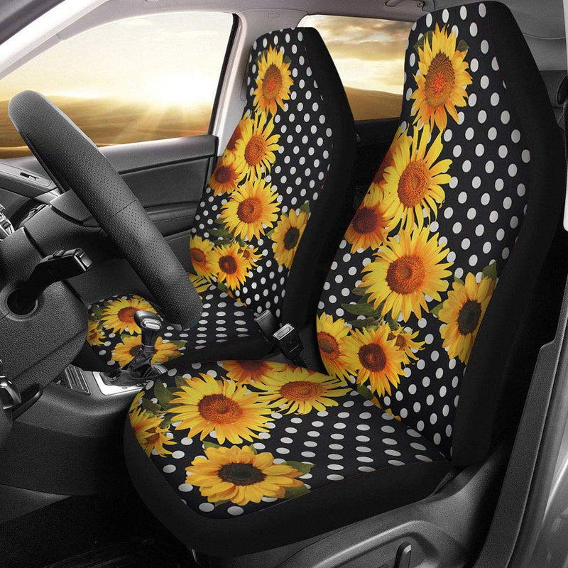  [AUSTRALIA] - Front Bucket Seat Cover for Women, Sunflower Print Seat Cover for Universal Cars, Trucks, Vans, SUV sunflower 11